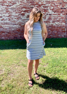 One More Minute Striped Dress (LARGE ONLY)