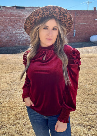 Love Notes Velvet Blouse