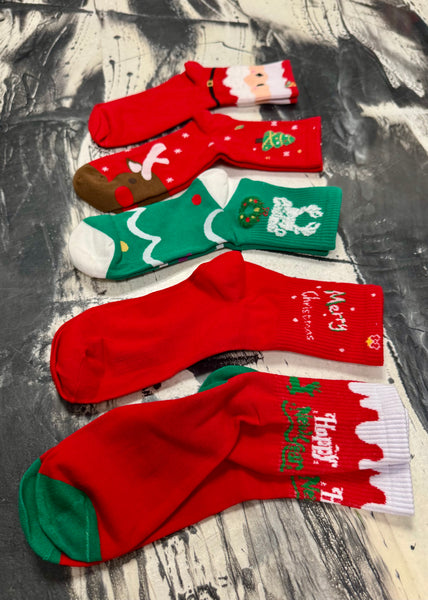 5 Piece Christmas Socks