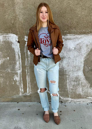 Now Or Never Faux Leather 2Fer Moto Jacket