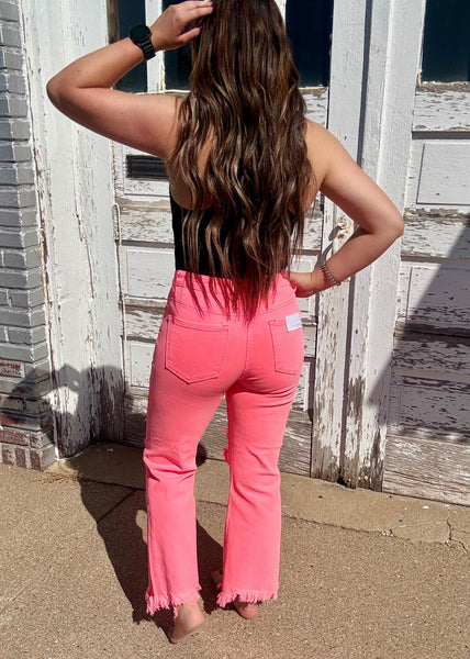 Coral Crush High Rise Straight