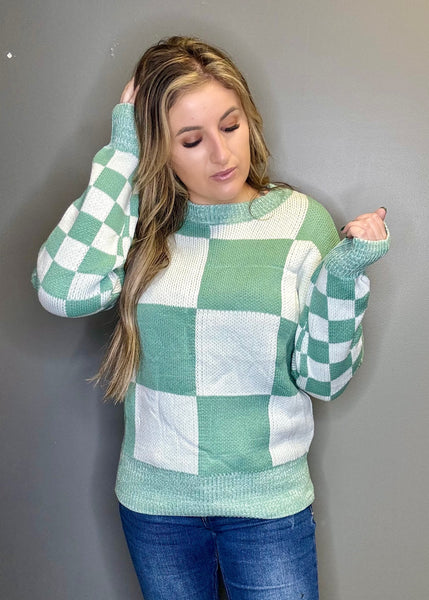 Shamrock Checkered Sweater