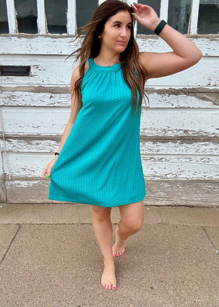 Coastal Crush Halter Dress