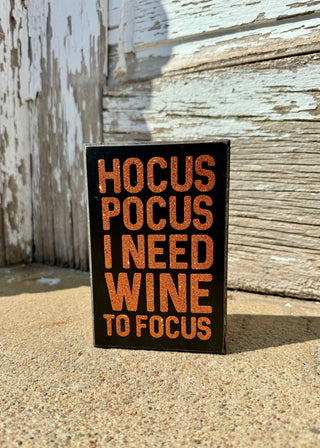 Hocus Pocus Wine Box Sign