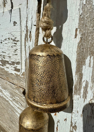 3 Etched Christmas Bell Cluster