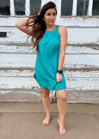 Coastal Crush Halter Dress