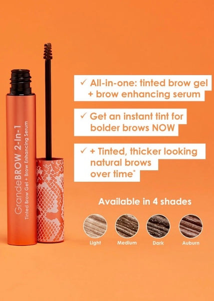 GrandeBROW 2-In-1 Tinted Brow Gel + Brow Enhancing Serum