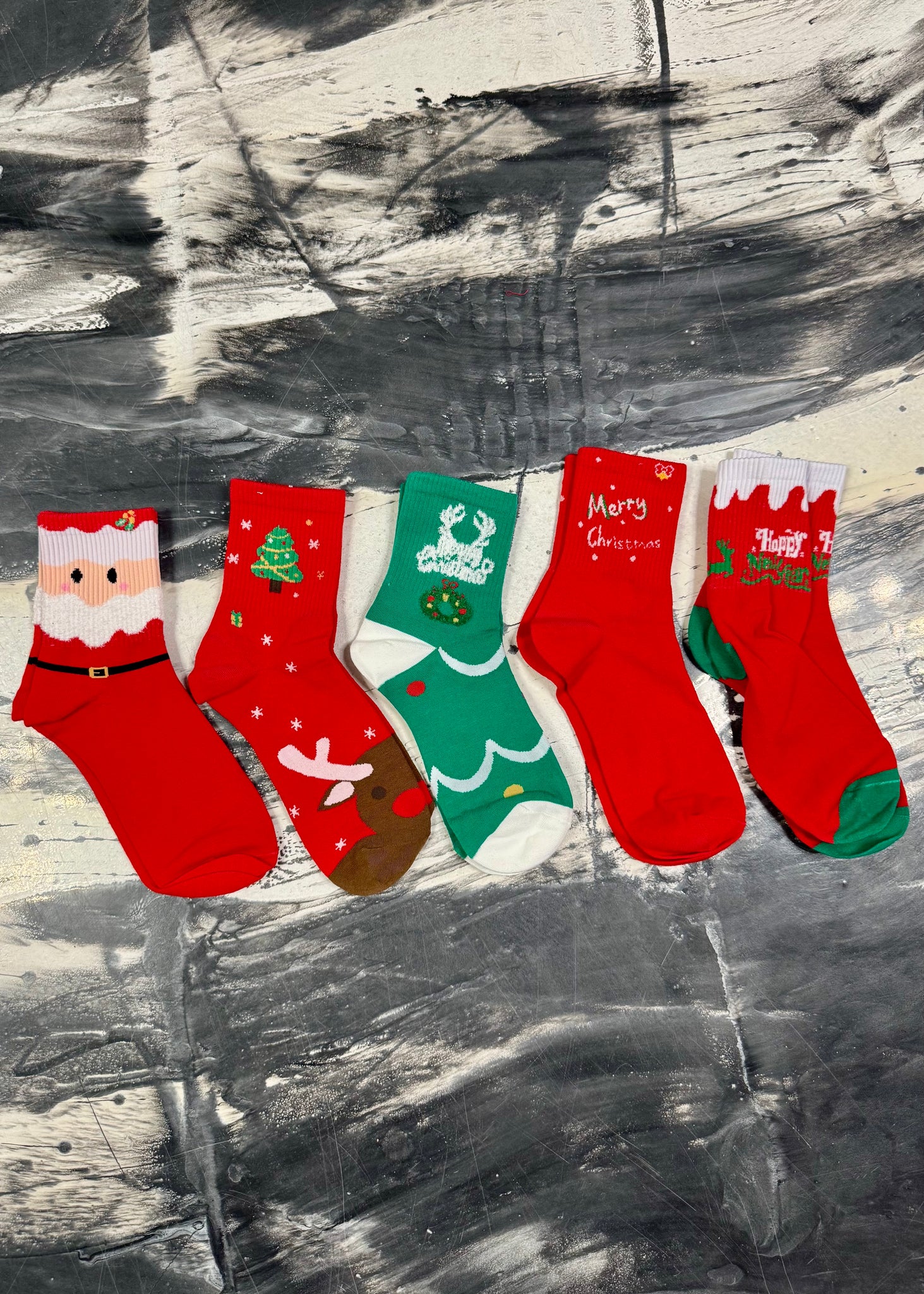 5 Piece Christmas Socks