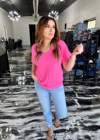 The Fun Of You V-Neck Blouse (Large Only)