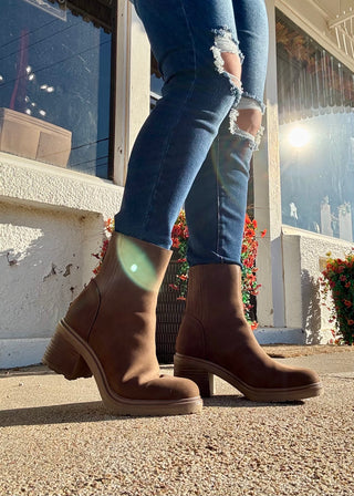 Chelsea Coffee Lug Bootie