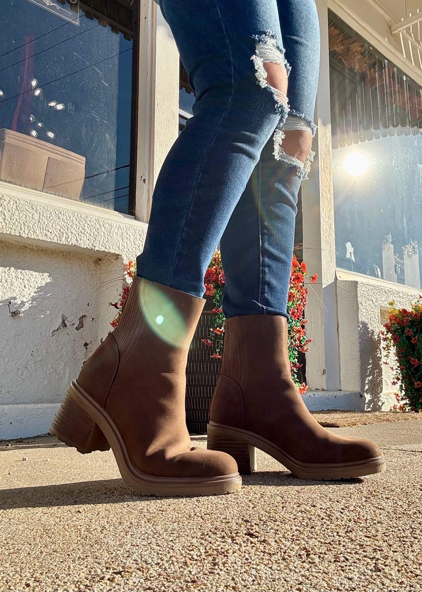 Chelsea Coffee Lug Bootie