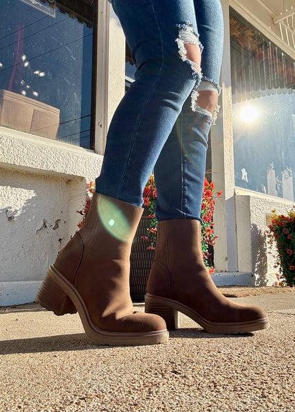Chelsea Coffee Lug Bootie