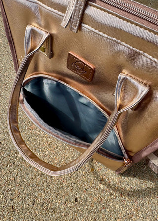 Black Quilted Cooler Lunch Bag