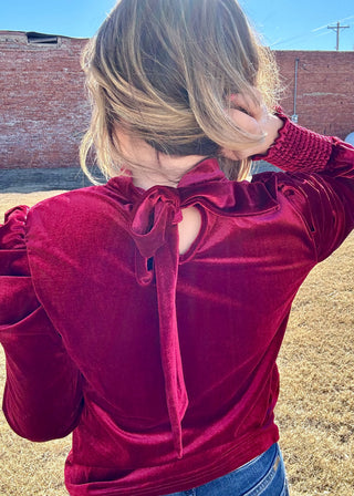 Love Notes Velvet Blouse