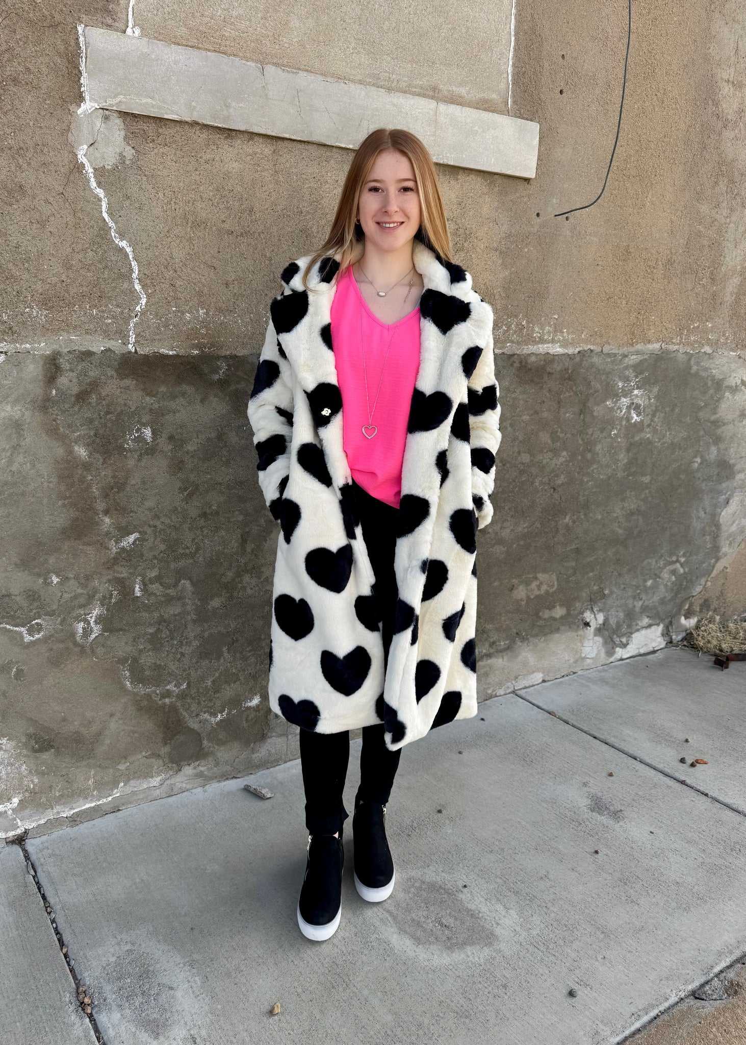 Key To My Heart Faux Fur Overcoat