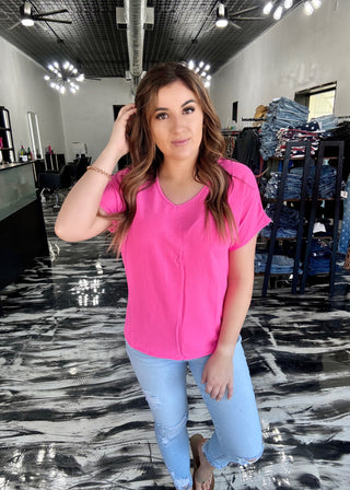 The Fun Of You V-Neck Blouse (Large Only)