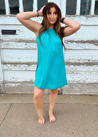 Coastal Crush Halter Dress
