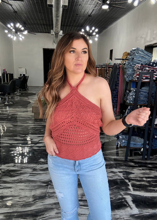 Sun Daze Crochet Halter Tank