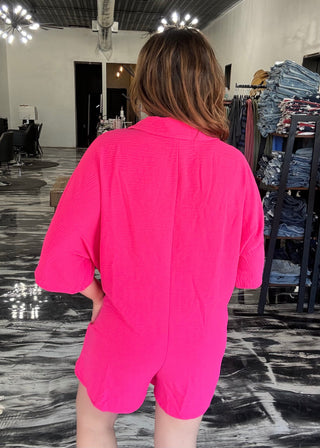 Sunny Skies Hot Pink Romper