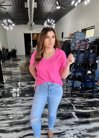 The Fun Of You V-Neck Blouse (Large Only)