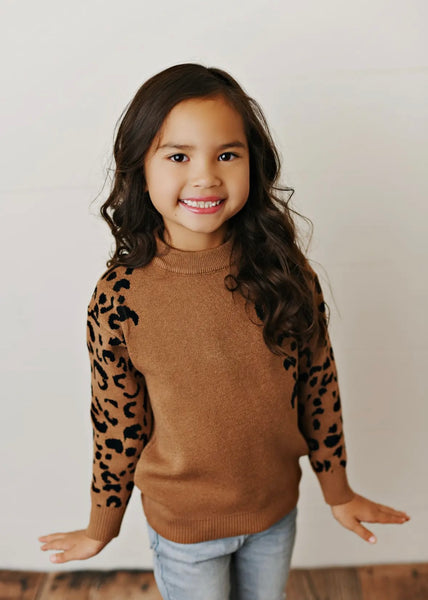 Brown Leopard Print Sweater