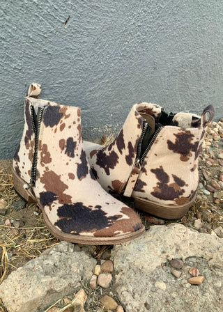 Cow Hide Booties