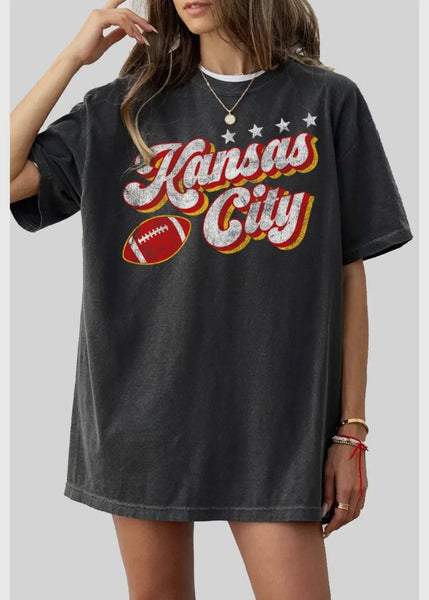 Kansas City Oversized Mineral Graphic Tee