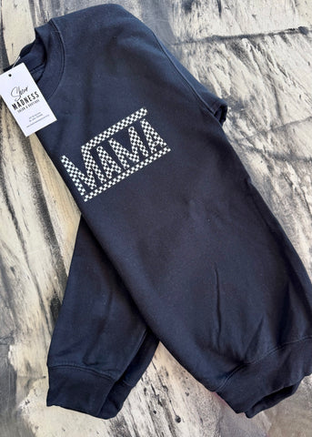 Checkered Mama Crewneck