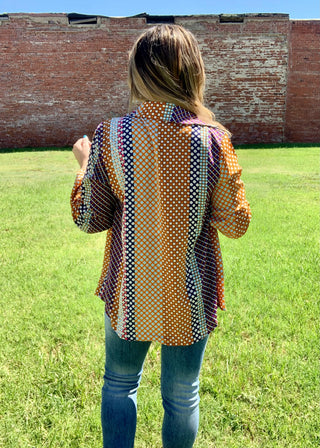 Just A Moment Button Up (LARGE ONLY)