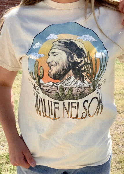 Willie Nelson In The Sky Vintage Tee