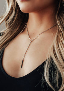 Silver Lariat Necklace