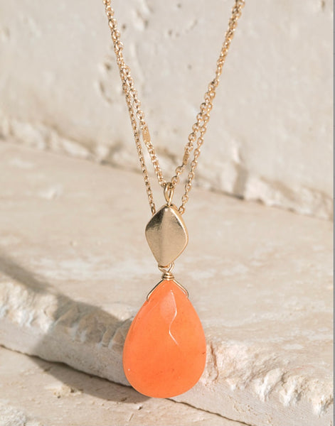 Double Layer Stone Necklace