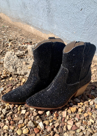 Angel Black Sparkle Booties