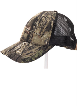 C.C. Mossy Oak High Pony Camouflage Ball Cap
