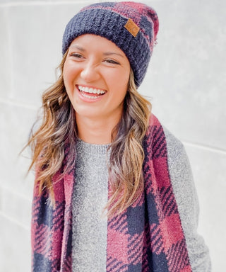 Buffalo Print Knit Scarf C.C