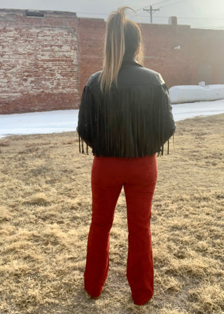 Ribbed Corduroy Flare Pants