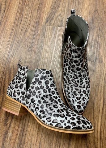 Avery Leopard Charcoal Bootie
