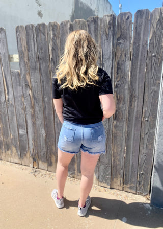Lainey High Waist Jean Shorts