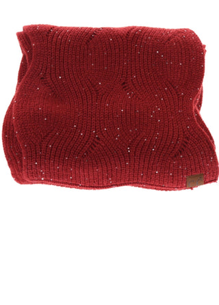 Sequin Brioce Cable Knit C.C. Scarf
