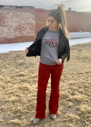 Ribbed Corduroy Flare Pants